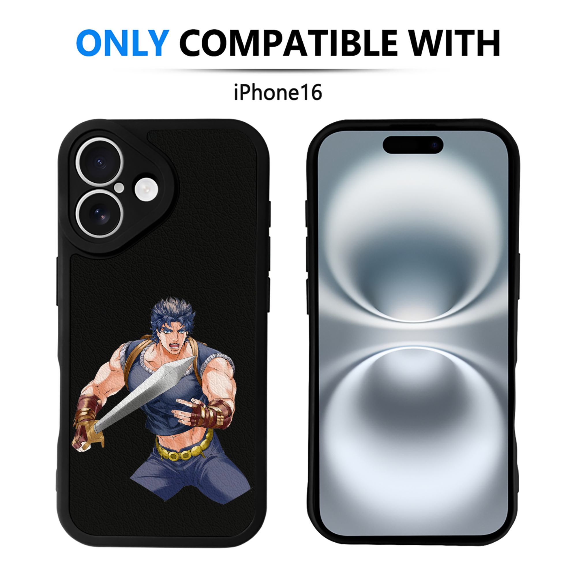 （画像用） ジョジョの奇妙な冒険 /ジョナサン?ジョースター JoJo's Bizarre Adventure Jonathan Joestar 【iPhone 16シリーズ対応】シリコンスマホケース（レザー調） 材質：シリコン